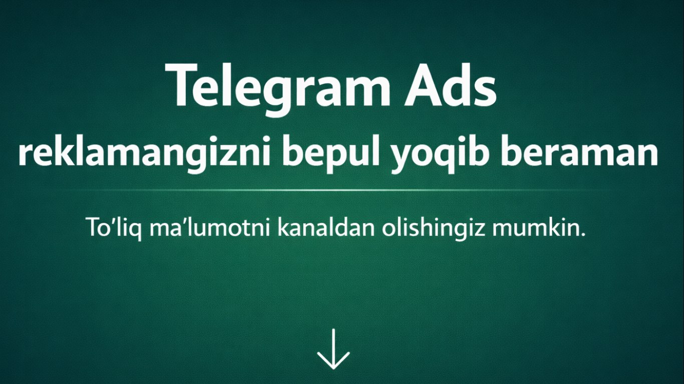 Javoxir Tuxtayev | Telegram Ads